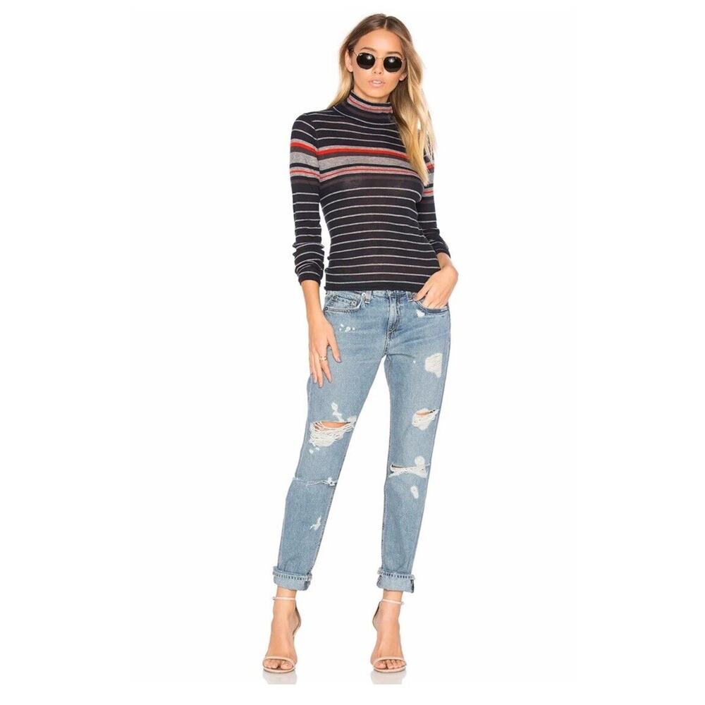 Rag & Bone Beckers Boyfriend Distressed destroy denim Jeans Size 28